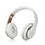 Wholesale Premium Sound HD Over the Ear Wireless Bluetooth Stereo Headphone HK399 (White Gold)